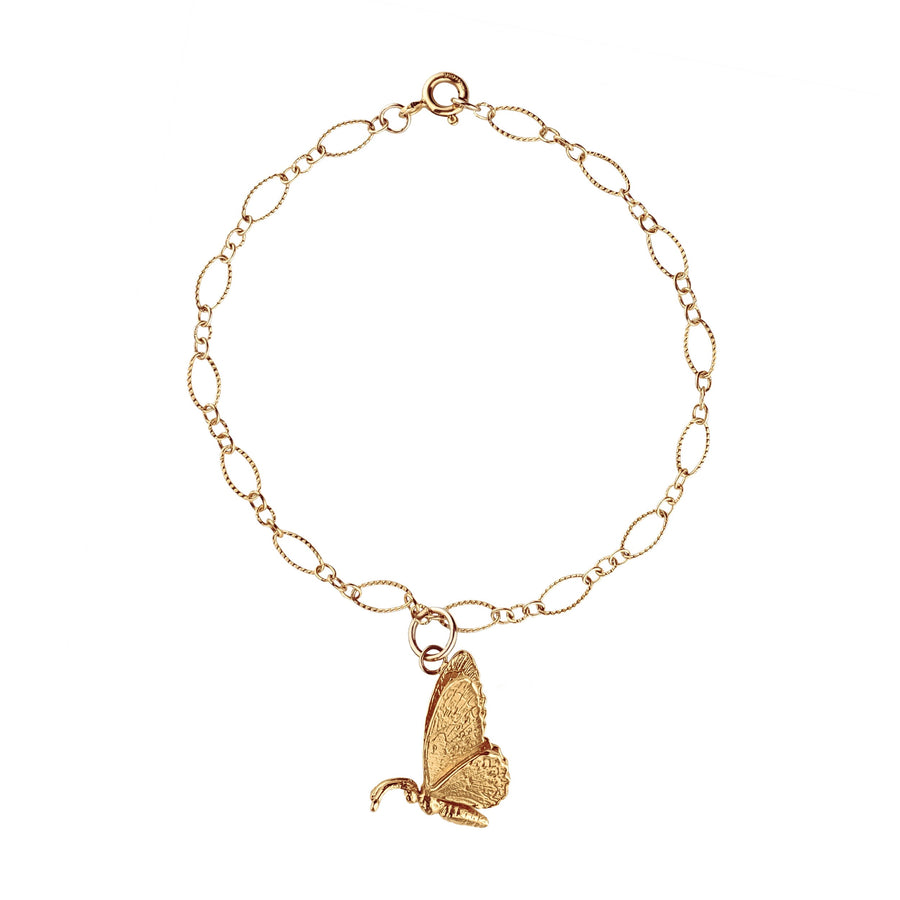 Tangled Wood Bracelet with Wild Butterfly Charm Pendant