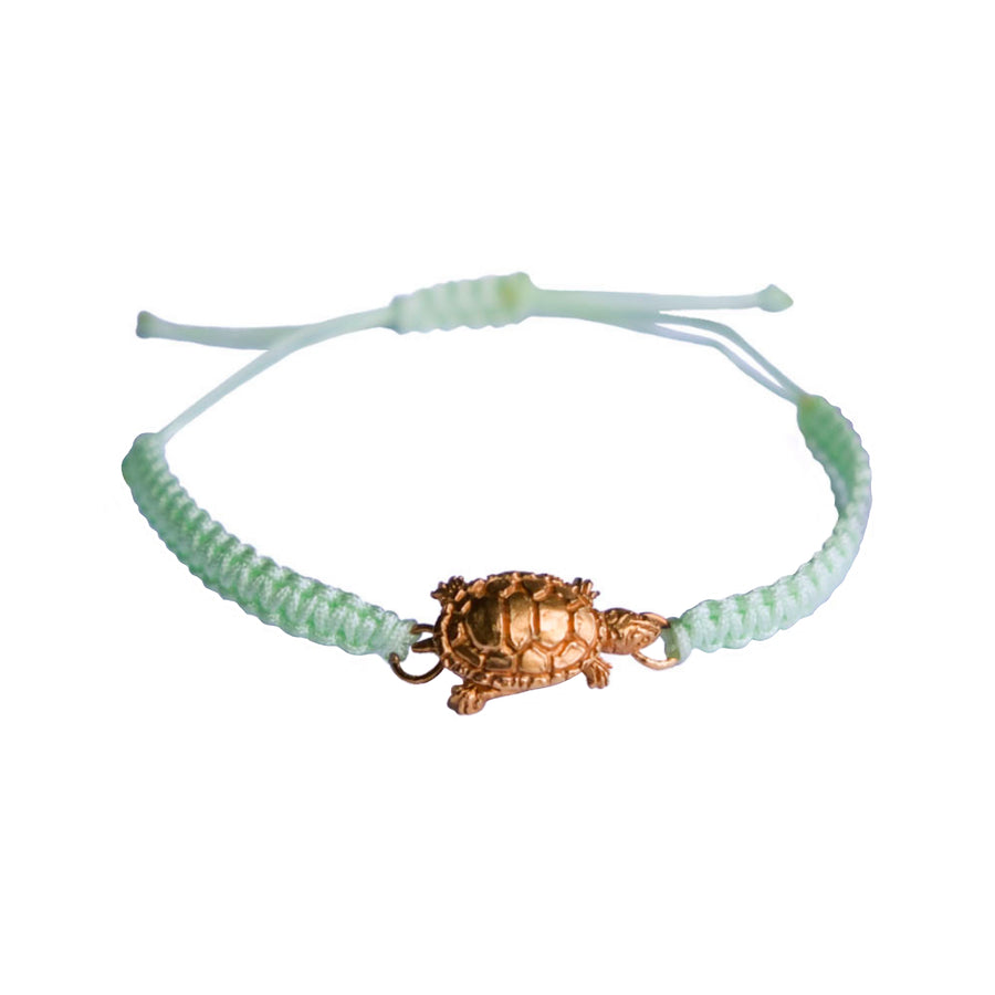 Woven River Turtle Bracelet, Gold