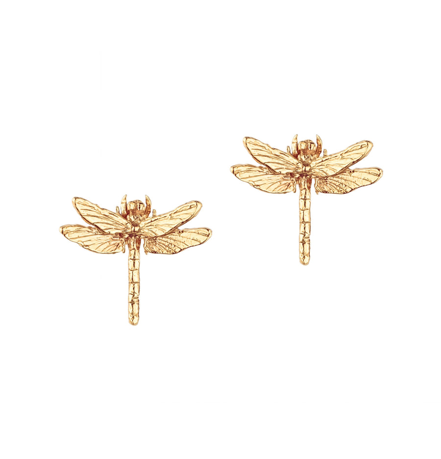 Silver Southern Hawker Dragonfly Stud Earrings
