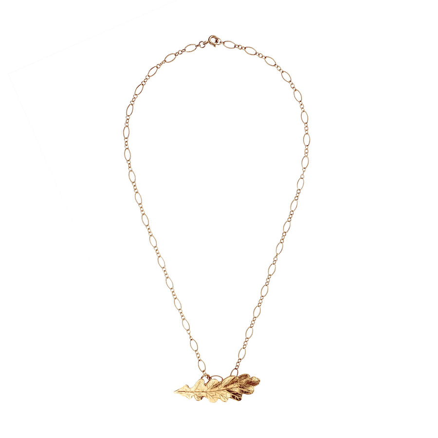 Fallen Acorn Leaf Necklace