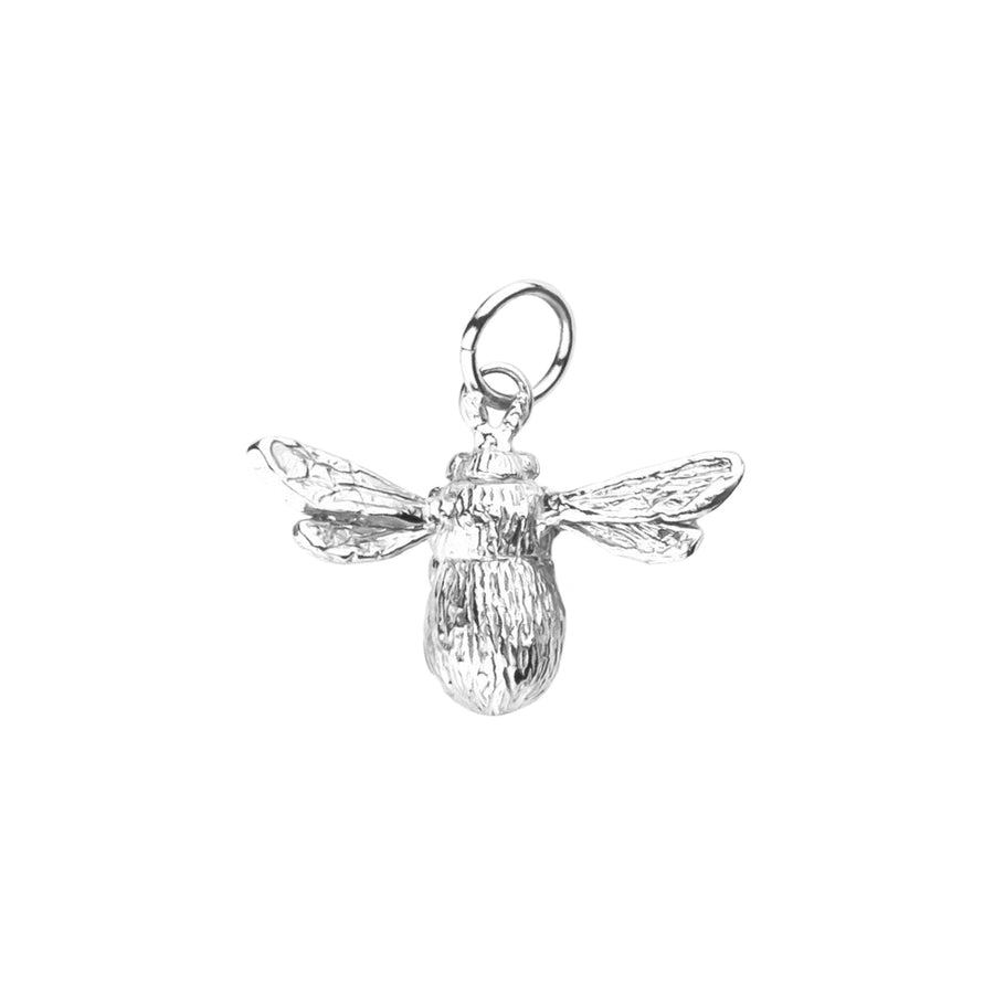 Silver Wild Bombus Bee Charm Pendant