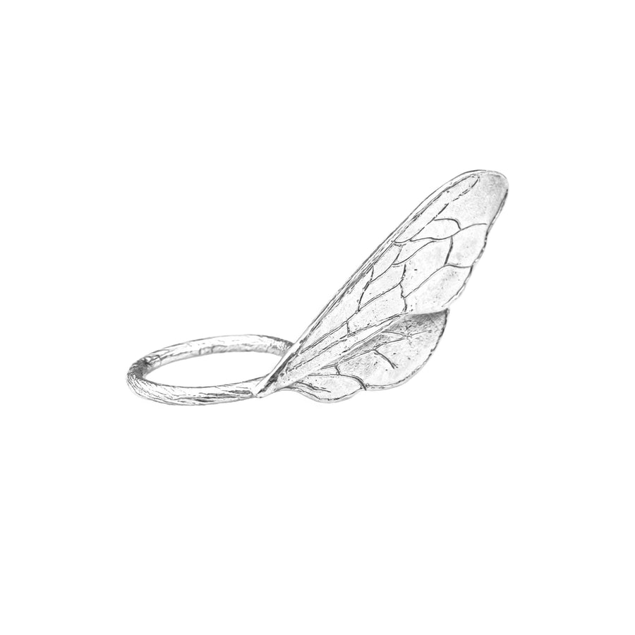 Silver Bee Wing Ring