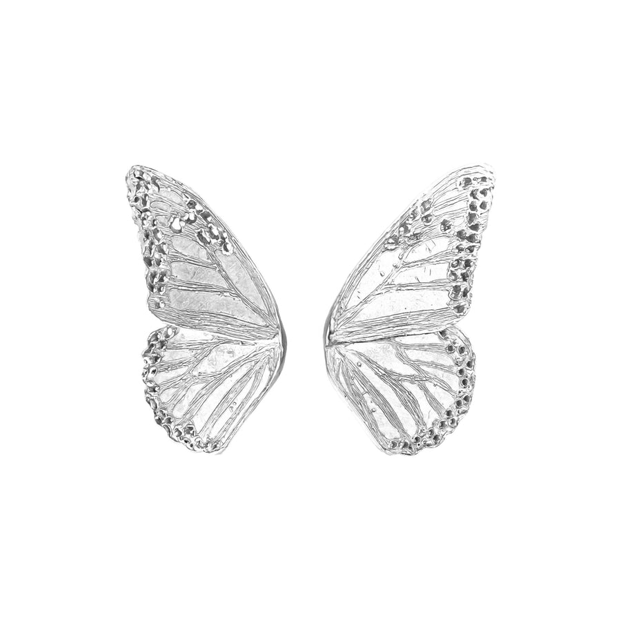 Silver Monarch Butterfly Shoe Charms